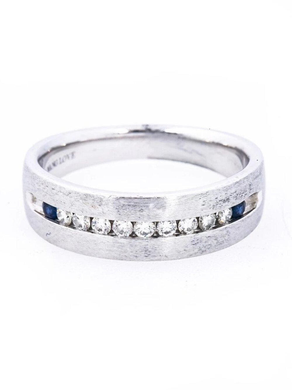 Zales Vera Wang Love 1/4 CT Diamond Band 14K 585 White Gold Ring Size 9 3/4